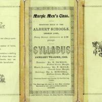 Syllabus Marple Men&#039;s Class held at Albert Schools : 1910