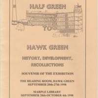 &quot;Half Green to Hawk Green&quot; :  Exhibition 1998