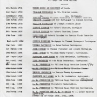 Ridge End Farm :Schedule of  Deeds : 1701 - 1948